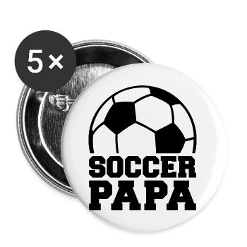 Soccer Papa - Buttons large 2.2'' (5-pack) - white
