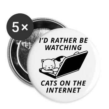 Cats On The Internet - Buttons large 2.2'' (5-pack) - white