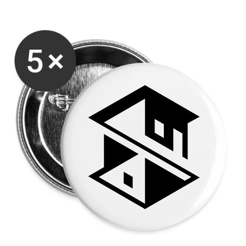 Unreal Estate Records Logo Black - Buttons large 2.2'' (5-pack)