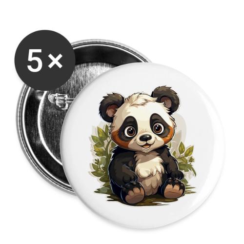 Charming Panda - Buttons large 2.2'' (5-pack)
