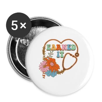 Earned It Future Nurse - Buttons large 2.2'' (5-pack) - white