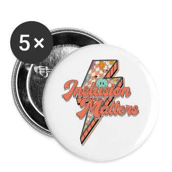 Inclusion Matters - Buttons large 2.2'' (5-pack) - white