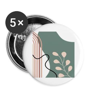 Boho Wall Art - Buttons large 2.2'' (5-pack) - white