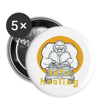 Healing With My Kingkong - Buttons large 2.2'' (5-pack) - white