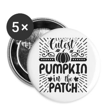 Cutest Pumpkin In The Patch - Buttons large 2.2'' (5-pack) - white