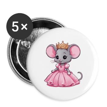 Cute princess mouse - Buttons large 2.2'' (5-pack) - white