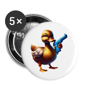 I will duck you - Buttons large 2.2'' (5-pack) - white