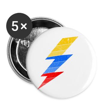 bolt of lightning Nascar - Buttons large 2.2'' (5-pack) - white