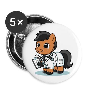 The Healing Pony - Buttons large 2.2'' (5-pack) - white