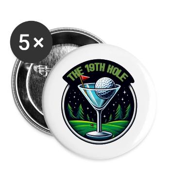 The 19th Hole Golfer Golfing Golf Course - Buttons large 2.2'' (5-pack) - white