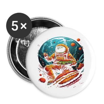 Astronaut Outer Space Spaceman Spaceship - Buttons large 2.2'' (5-pack) - white