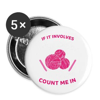 involves clothes Crocheting Crochet Premium - Buttons large 2.2'' (5-pack) - white