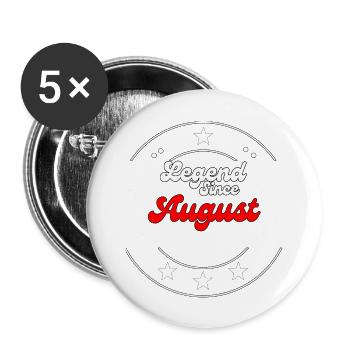 August 1966 Birthday Since Premium - Buttons large 2.2'' (5-pack) - white