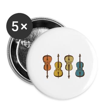 Funny Cello for Classical Music Lovers - Buttons large 2.2'' (5-pack) - white