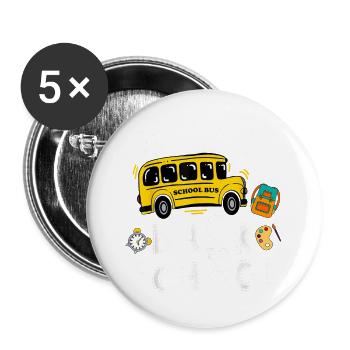 Welcome Back To School Funny School Bus Teachers K - Buttons large 2.2'' (5-pack) - white