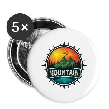 Sunrise Summit - Buttons large 2.2'' (5-pack) - white