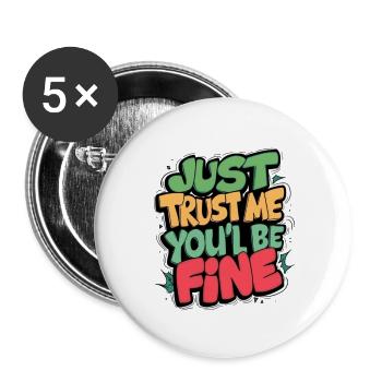 Optimistic Assurance - Buttons large 2.2'' (5-pack) - white