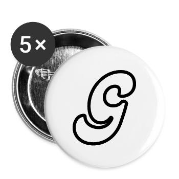 letter G - Buttons large 2.2'' (5-pack) - white