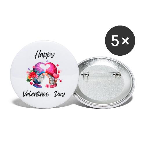 Happy Valentines Day - Buttons large 2.2'' (5-pack)