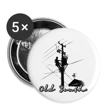 Old South - Buttons large 2.2'' (5-pack) - white