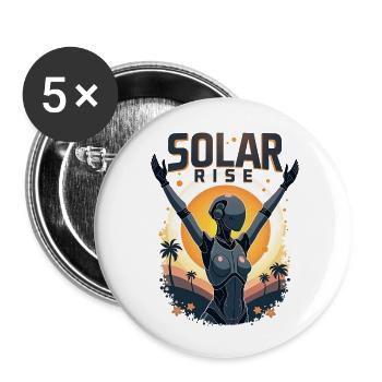Solar Rise Save the Planet Worries - Buttons large 2.2'' (5-pack) - white