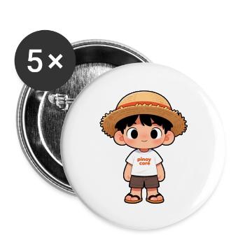 pinoy core chibi little boy - Buttons large 2.2'' (5-pack) - white