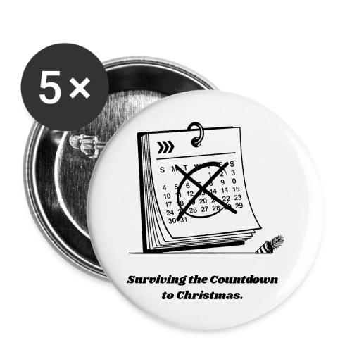 Countdown to Christmas T-Shirt - Buttons large 2.2'' (5-pack)