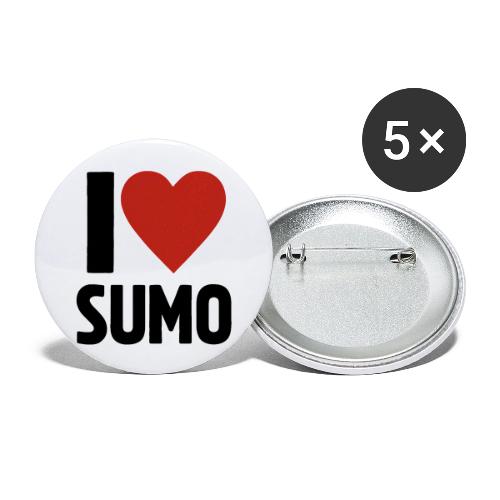 I Love Sumo – Bold Minimalist Sumo Wrestling Fan - Buttons large 2.2'' (5-pack)