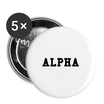 Alpha - Buttons large 2.2'' (5-pack) - white