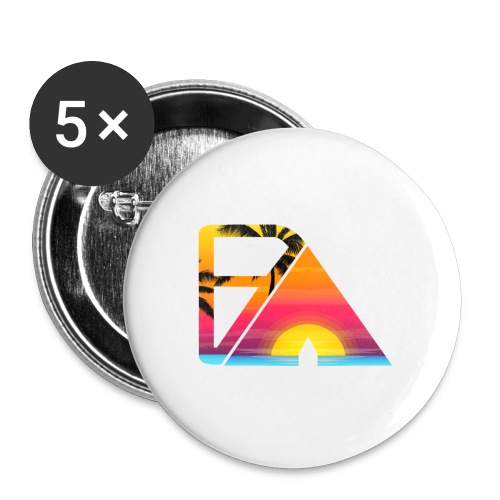 Beach theme - Buttons large 2.2'' (5-pack)