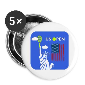 US open - Buttons large 2.2'' (5-pack) - white