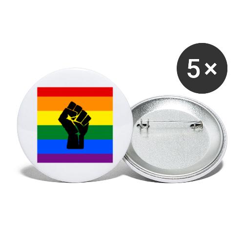 BLM Pride Rainbow Black Lives Matter - Buttons large 2.2'' (5-pack)