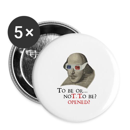 Shakespeare Bard-Code Logo (light) - Buttons large 2.2'' (5-pack)