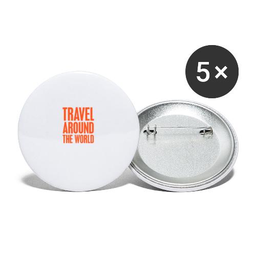 Travel around the world - Buttons large 2.2'' (5-pack)
