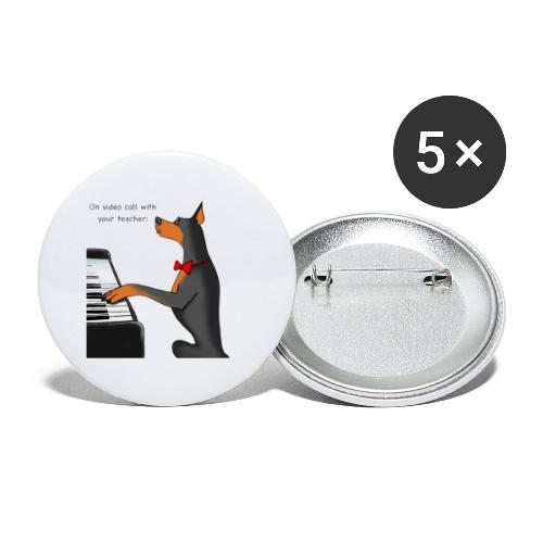 On video call with your teacher - Buttons large 2.2'' (5-pack)