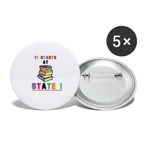 It Starts At STATE! -Education Majors - Buttons large 2.2'' (5-pack)