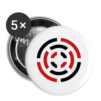 circle sign - Buttons large 2.2'' (5-pack) - white