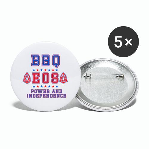 BBQ EOS POWER N INDEPENDENCE T-SHIRT - Buttons large 2.2'' (5-pack)