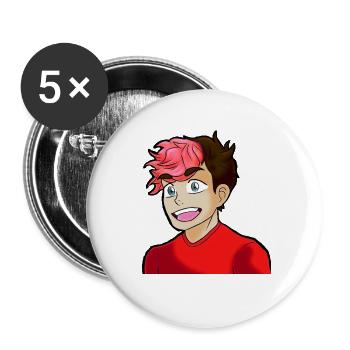 Red Hair Kylar - Buttons large 2.2'' (5-pack) - white