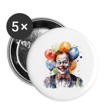Scary Clown Logo Art - Buttons large 2.2'' (5-pack) - white