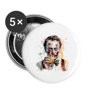 Scary Clown Logo Art - Buttons large 2.2'' (5-pack) - white