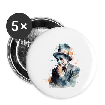 Scary Clown Logo Art - Buttons large 2.2'' (5-pack) - white
