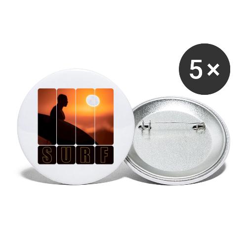 Surfing: Sunset Surf Panels - Buttons large 2.2'' (5-pack)