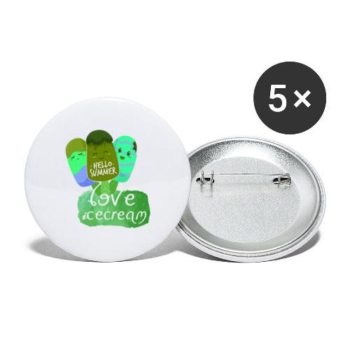Summer Ice Cream - Buttons large 2.2'' (5-pack)
