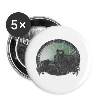 Truck vintage rugged look - Buttons large 2.2'' (5-pack) - white