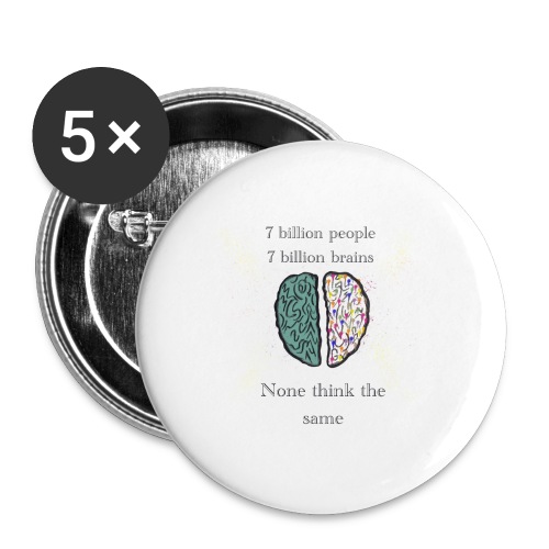 People brains - Buttons large 2.2'' (5-pack)