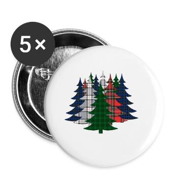 Christmas Tree - Buttons large 2.2'' (5-pack) - white