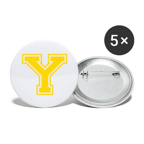 Letter Y – Capital Athletic Alphabet Monogram - Buttons large 2.2'' (5-pack)