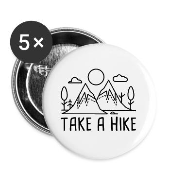 Take A Hike - Buttons large 2.2'' (5-pack) - white