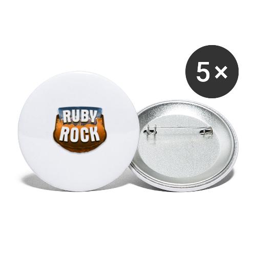 Ruby Rock - Buttons large 2.2'' (5-pack)